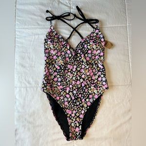 PINK | Floral Bathing Suit | Size: XS
